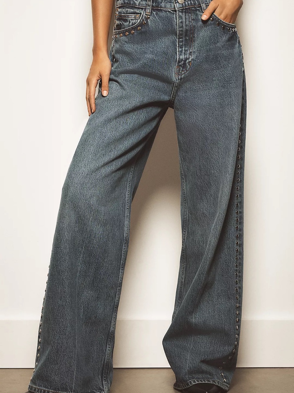 NWT Reformation Cary High-Rise Slouchy Wide-Leg Jeans - Picture 6 of 14